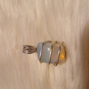 Silver Wire Wrapped Opalite Pendant only